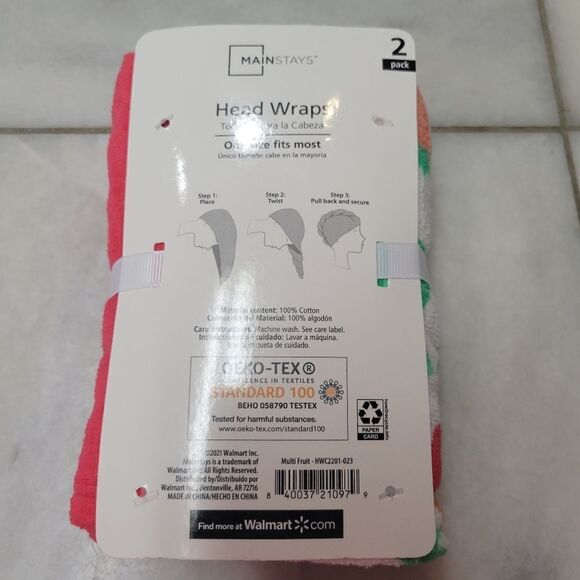 Mainstay Ladies Head Wraps 2 pack New in Package - Picture 2 of 2